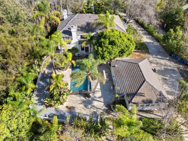 Overhead view of a pool