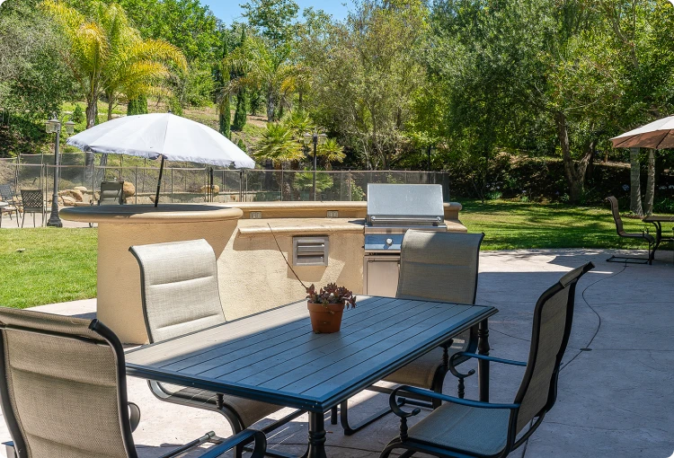 The private backyard area at Altitude Recovery Community